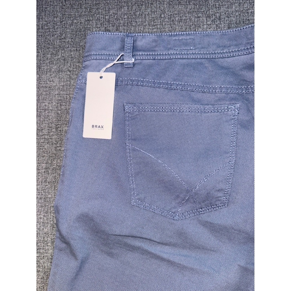 NWT New Brax Feel Good Cooper Fancy Regular Fit Tritone Cotton Blue Pants 40X34 - Picture 13 of 15